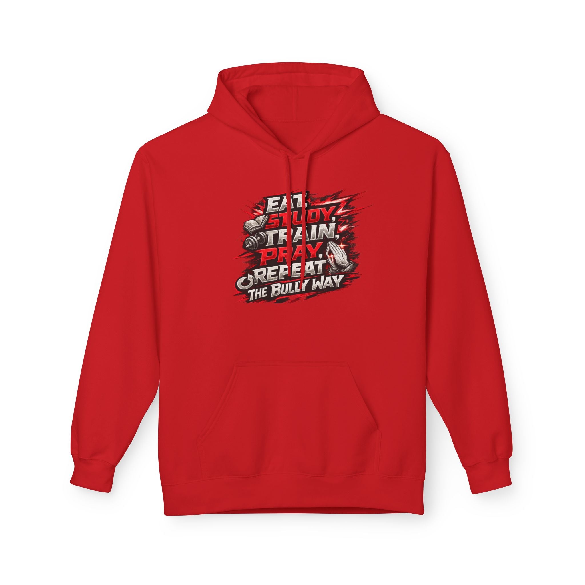 Eat,Train,Pray,Repeat - Unisex Midweight Softstyle Fleece Hoodie - Speed Factory Athlete Development (Cen Cal Bullies )