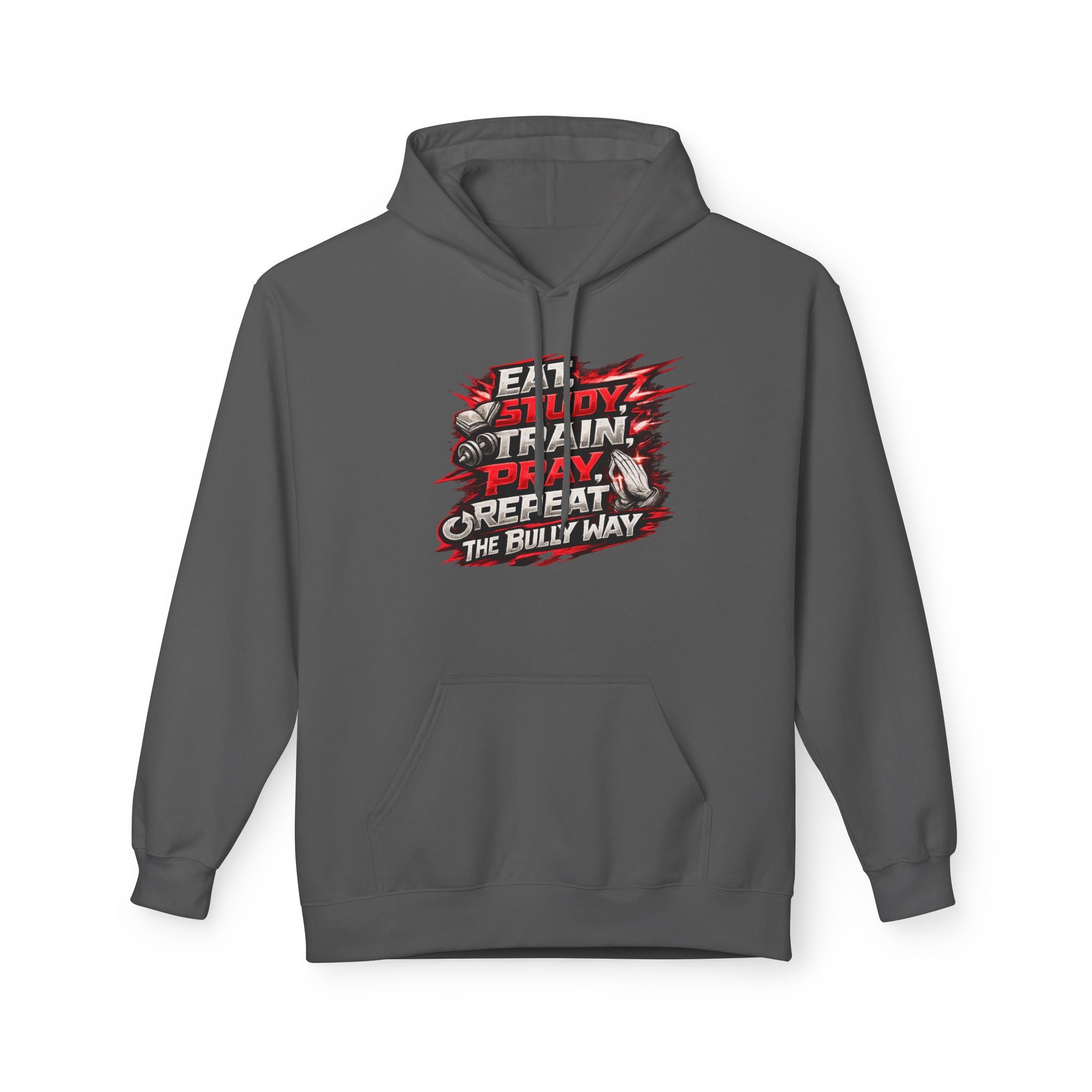 Eat,Train,Pray,Repeat - Unisex Midweight Softstyle Fleece Hoodie - Speed Factory Athlete Development (Cen Cal Bullies )