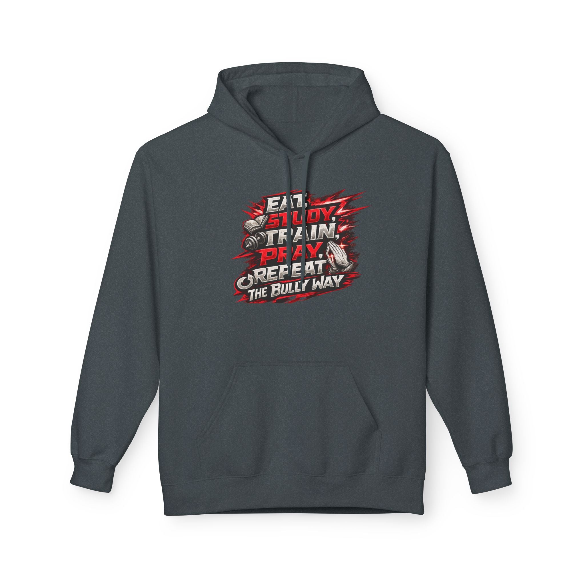 Eat,Train,Pray,Repeat - Unisex Midweight Softstyle Fleece Hoodie - Speed Factory Athlete Development (Cen Cal Bullies )