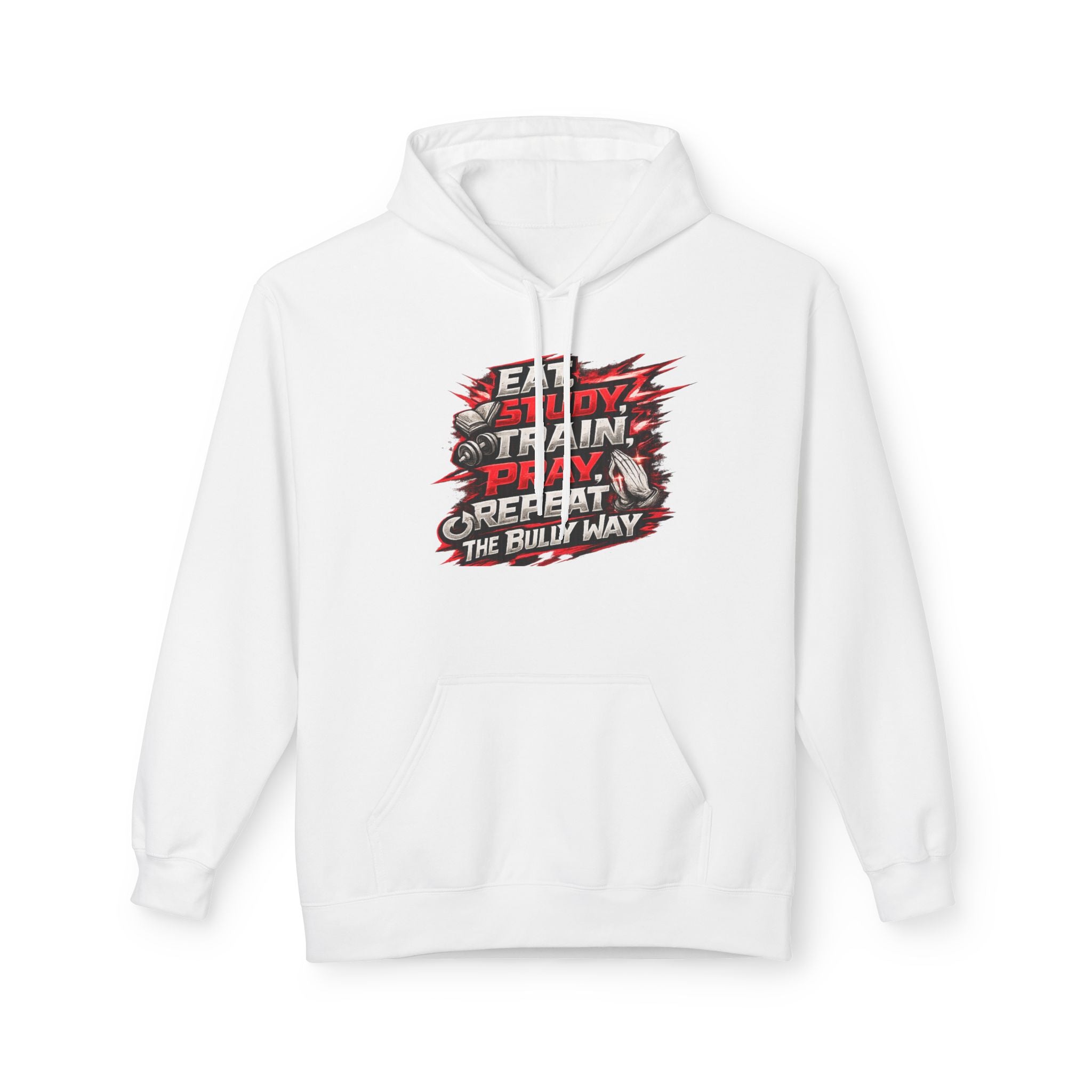 Eat,Train,Pray,Repeat - Unisex Midweight Softstyle Fleece Hoodie - Speed Factory Athlete Development (Cen Cal Bullies )