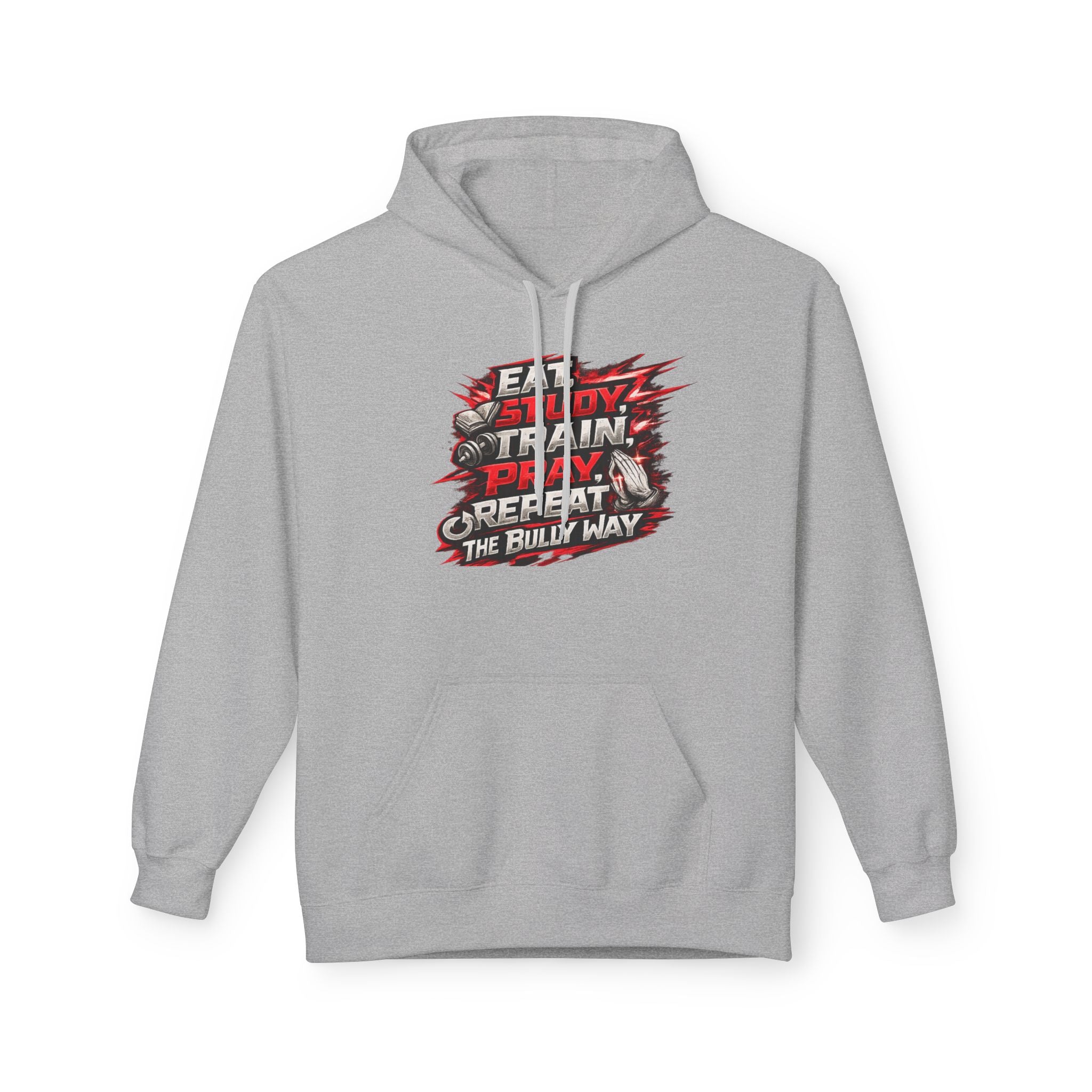 Eat,Train,Pray,Repeat - Unisex Midweight Softstyle Fleece Hoodie - Speed Factory Athlete Development (Cen Cal Bullies )