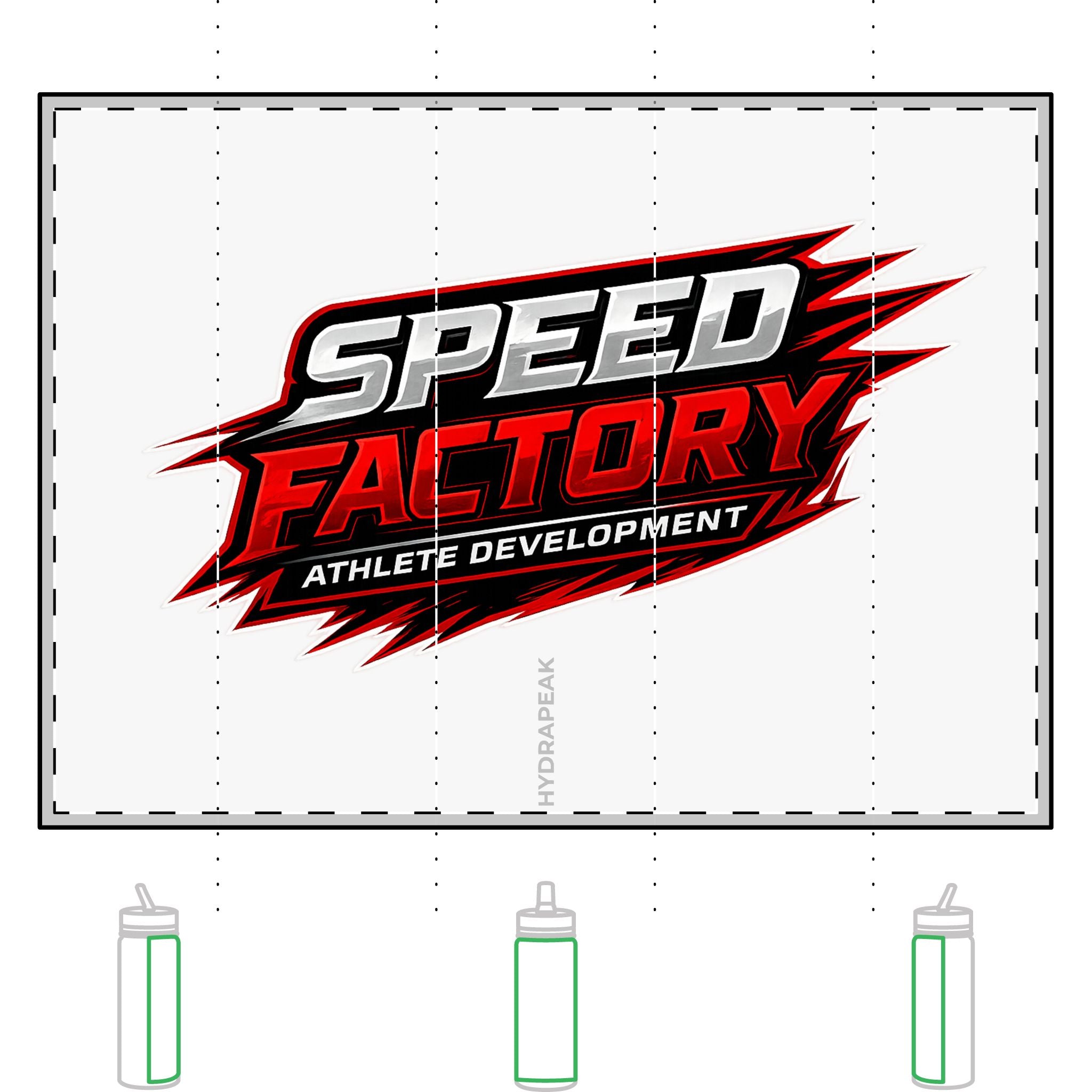 Speed Factory Athlete Development Mini Water Bottle — 20oz Sports Bottle - Speed Factory Athlete Development (Cen Cal Bullies )