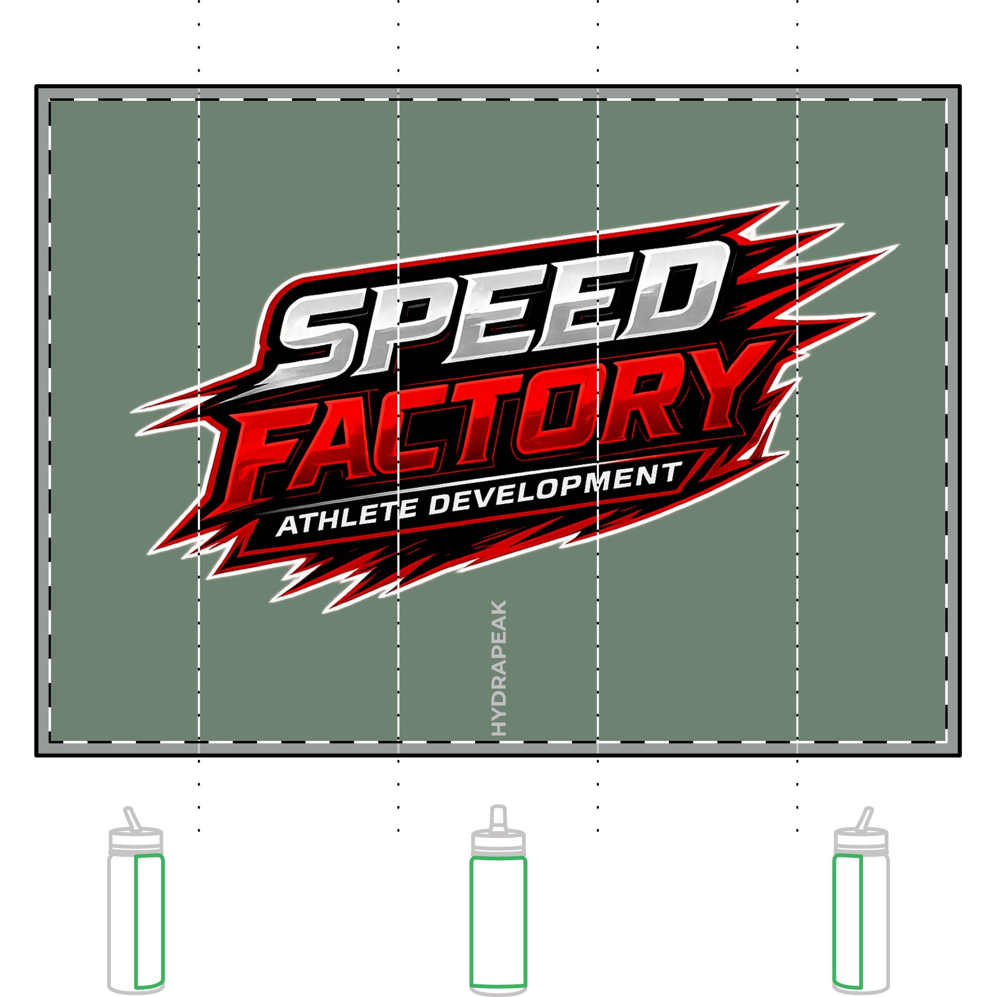Speed Factory Athlete Development Mini Water Bottle — 20oz Sports Bottle - Speed Factory Athlete Development (Cen Cal Bullies )