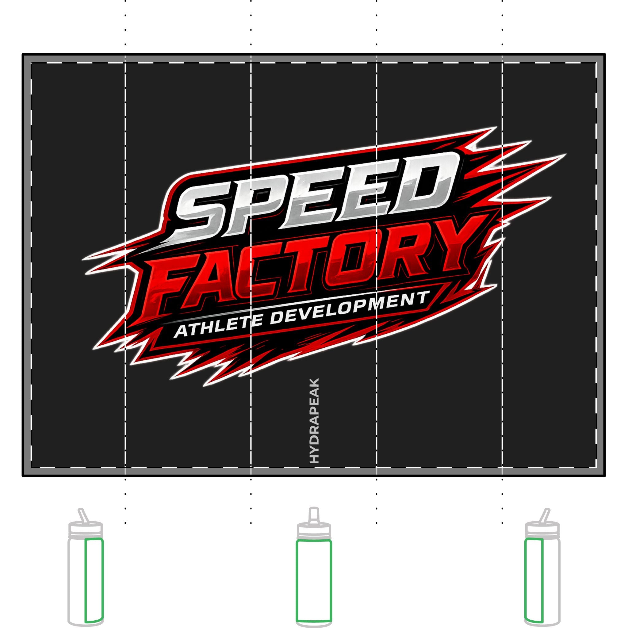 Speed Factory Athlete Development Mini Water Bottle — 20oz Sports Bottle - Speed Factory Athlete Development (Cen Cal Bullies )