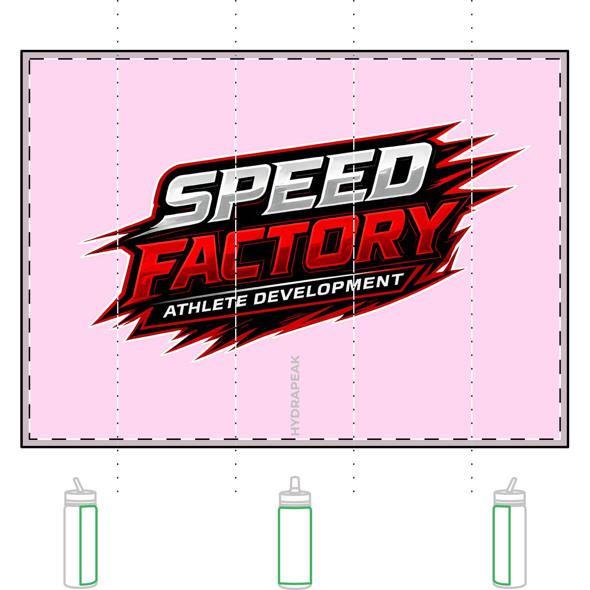 Speed Factory Athlete Development Mini Water Bottle — 20oz Sports Bottle - Speed Factory Athlete Development (Cen Cal Bullies )