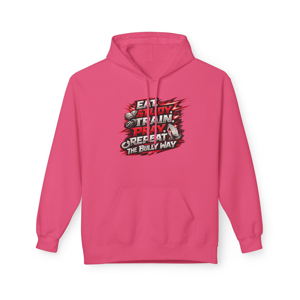 Eat,Train,Pray,Repeat - Unisex Midweight Softstyle Fleece Hoodie - Speed Factory Athlete Development (Cen Cal Bullies )