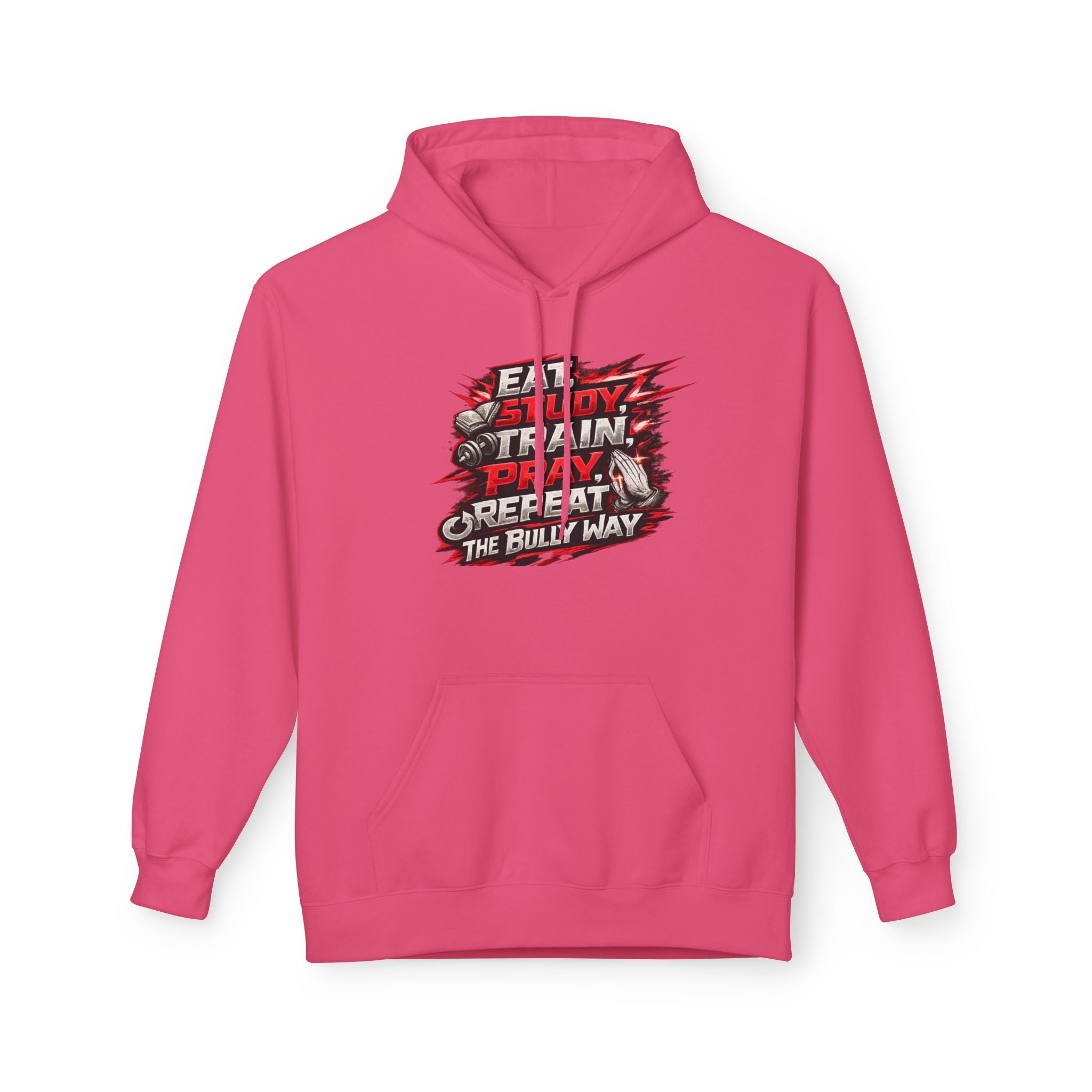 Eat,Train,Pray,Repeat - Unisex Midweight Softstyle Fleece Hoodie - Speed Factory Athlete Development (Cen Cal Bullies )