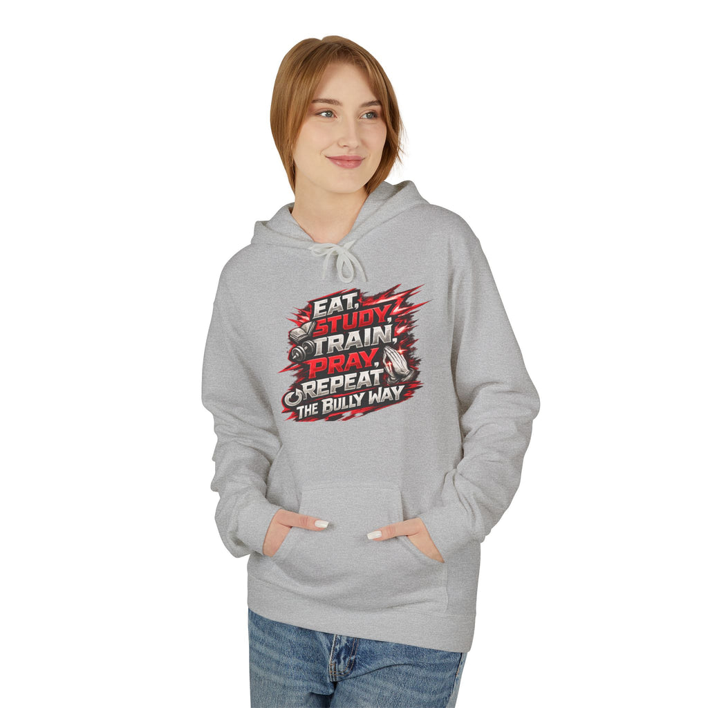 Eat,Train,Pray,Repeat - Unisex Midweight Softstyle Fleece Hoodie - Speed Factory Athlete Development (Cen Cal Bullies )